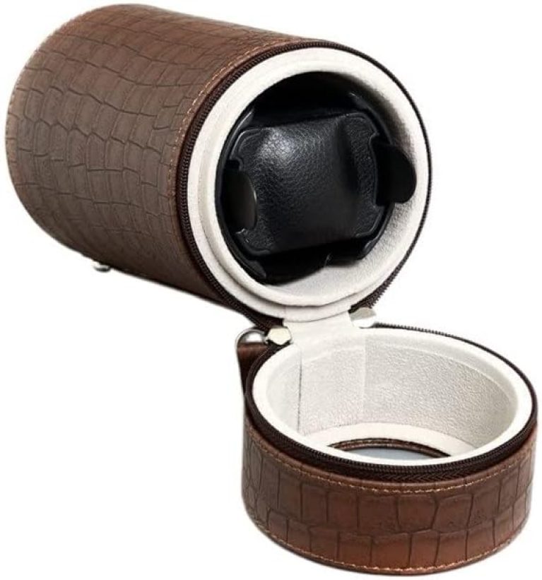 Remontoir de montre CUTYZ for montres automatiques - Boîte de voyage à support unique à piles - Moteur silencieux, modes de rotation, fenêtre en acrylique - Boîtier à remontage mécanique for hommes et femme