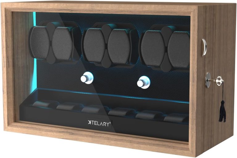 XTELARY Remontoir Montre Automatique, Watch Winder Remontoir de Montre pour 4/6/8/12 Montres avec rangements supplémentaires pour Montres Boîte à Montre